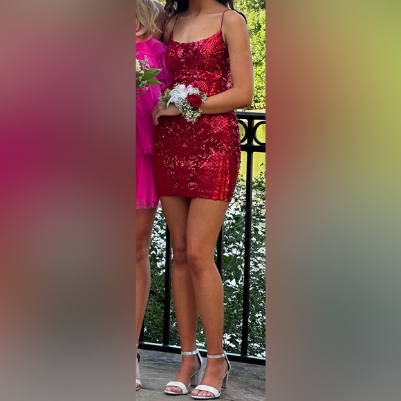 B.DARLIN Red Homecoming Dress - Picture 1 of 5